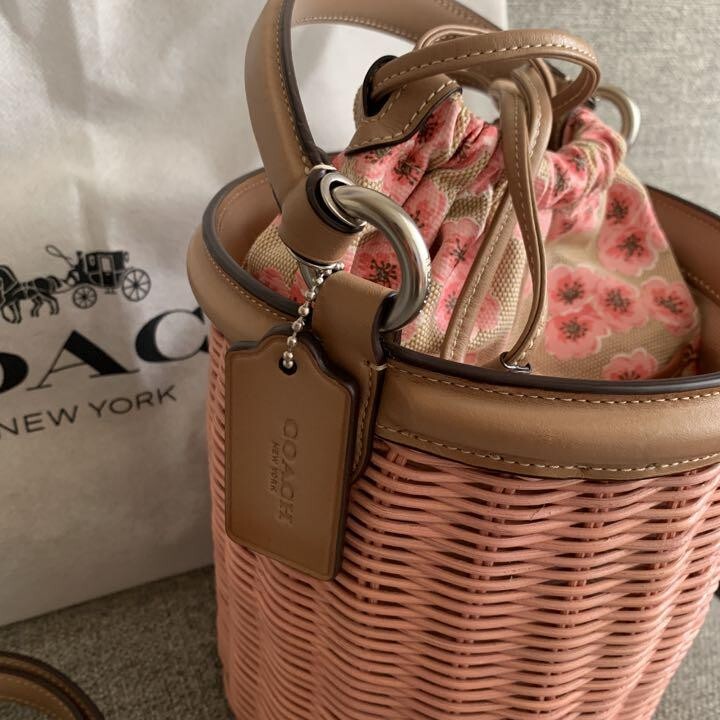 Coach Drawstring Bucket Bag with Sakura Blossom Print Japan
