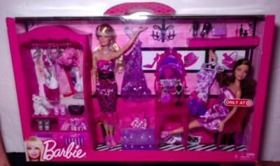 Barbie Teresa Getting Ready 2 Doll Playset Outfits Mirror Closet