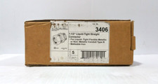 Box of 5 Hubbell - 1 1/2" Liquid-Tight Straight Connector - 3406 - NEW