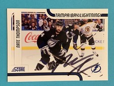 NATE THOMPSON Signed 2011-12 Panini Score #418 Lightning Islander Autograph Auto