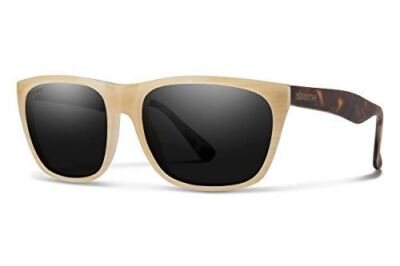 Smith Tioga Designer Sunglasses in Ivory Tortoise Brown/Polarized Grey Chromapop