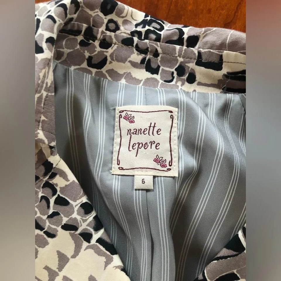 Nanette Lepore abstract snake print trench coat - Imagem 3 de 4