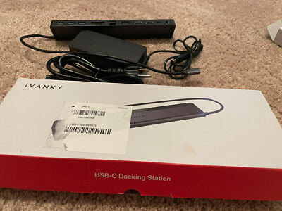 Laptop docking station with 100w power adapter  usb-c 100w