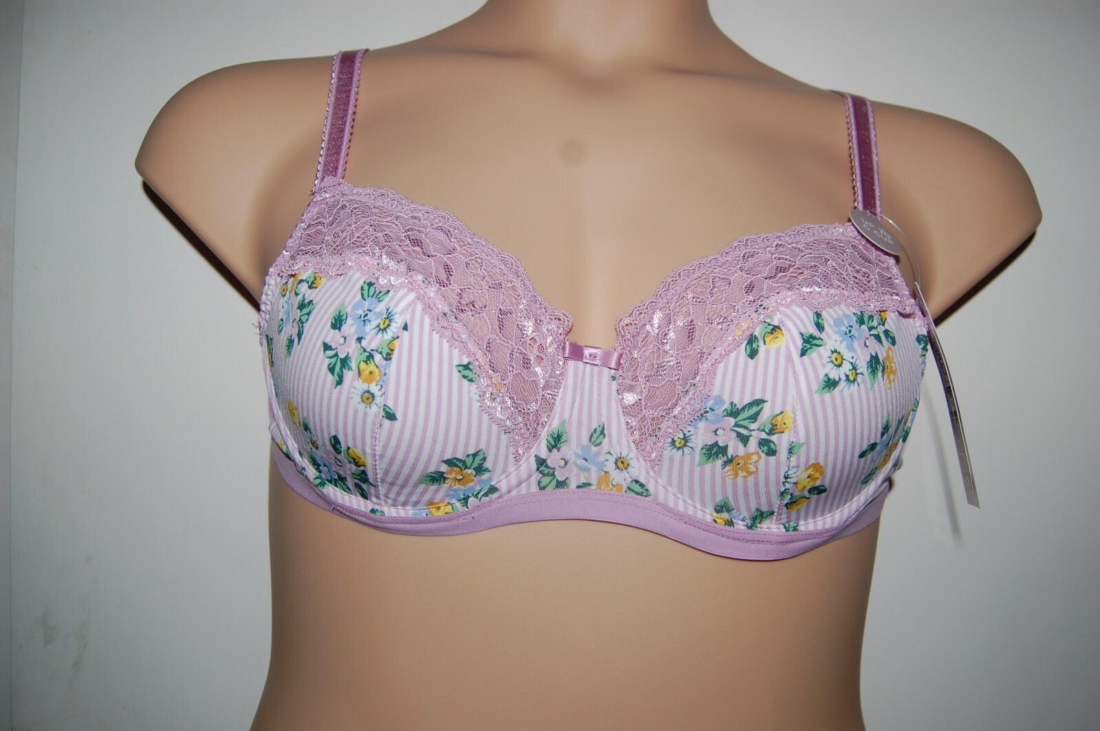 M&S Balcony Bra Underwired Non Padded Lilac Mix UK 36B EUR 80B BNWT