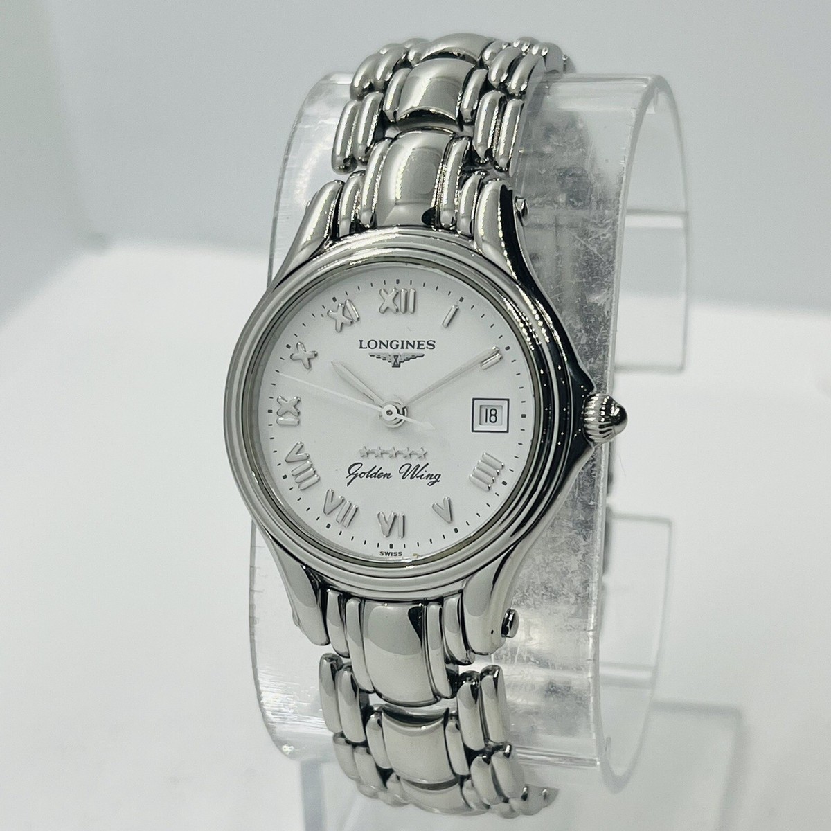 Longines Women's Golden Wing Silver Steel 26mm Swiss Watch Longines Women's Golden Wing Silver Steel 26mm Swiss Watch