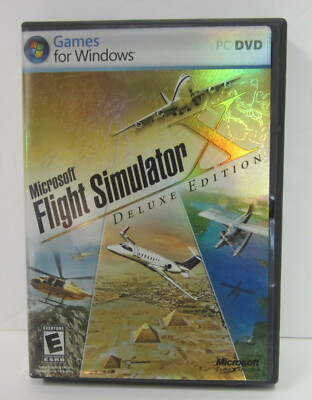 Microsoft FLIGHT SIMULATOR X DELUXE Edition PC Game Small Clam Shell Box