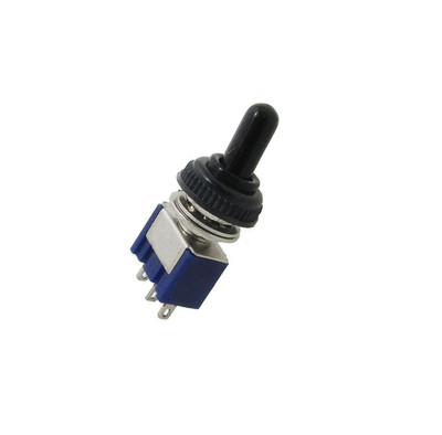 10 Stück 125 V 6 A Ein/Aus/Ein 3 Positionen SPDT Kippschalter mit wasserdichter Abdeckkappe 