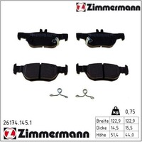 Zimmermann 26174.145.1 Bremsbelagsatz FüR Scheibenbremse Bremsbelagsatz