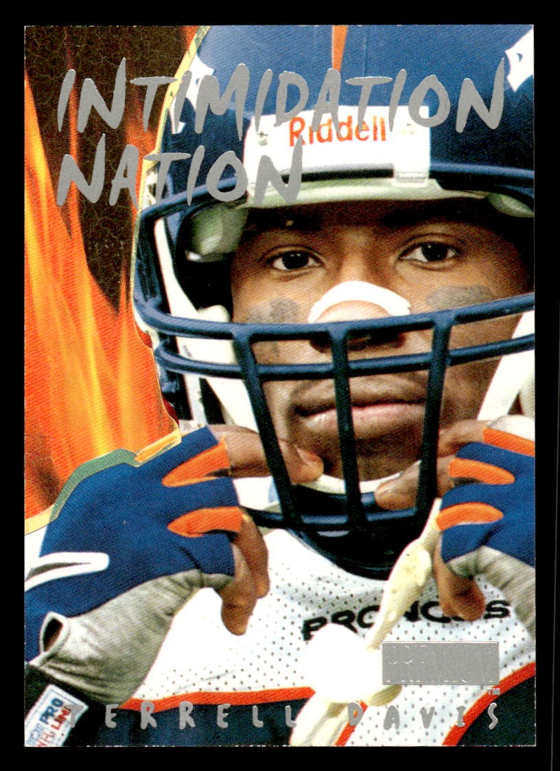 1998 SKYBOX PREMIUM TERRELL DAVIS 1 IN MINT INTIMIDATION NATION DENVER BRONCOS