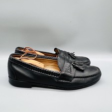 Allen Edmonds Shoes Mens 12 Black Leather Maxfield Tassel Loafers Slip On