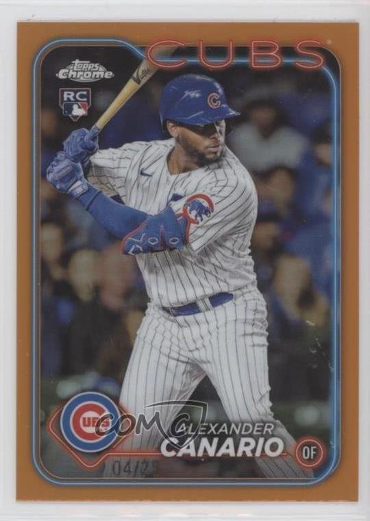 2024 Topps Chrome Orange Refractor /25 Alexander Canario #174 Rookie RC