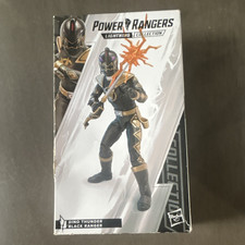 Hasbro Lightning Collection Black Ranger Tommy Oliver 6in w Staff Dino Thunder