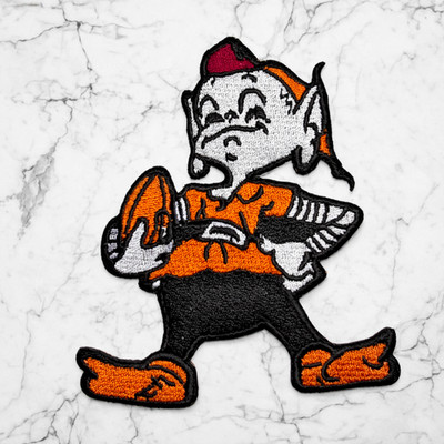 CLEVELAND BROWNS OG NFL EMBROIDERED IRON/SEW ON PATCH 3''X3.25'' FREE SHIPPING