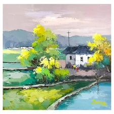 Zahra Original Acrylic Painting on Canvas (24" x 24") Hand Signed