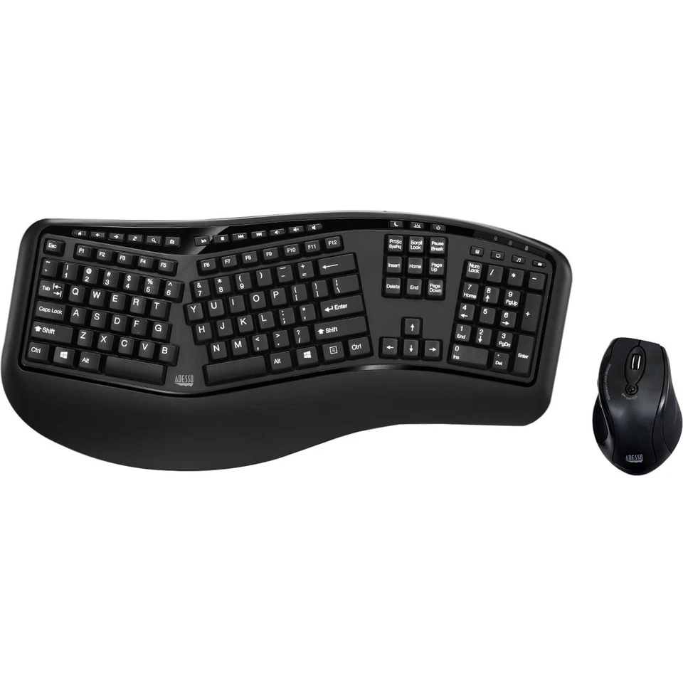 Adesso Tru-Form Media 1500 - Wireless Ergonomic Keyboard and Laser Mouse - Image 2 of 4