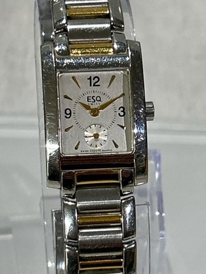 ESQ Swiss by Esquire 100674 Two-Tone Tank Watch   Swiss Quartz   Sub (NJL029507)