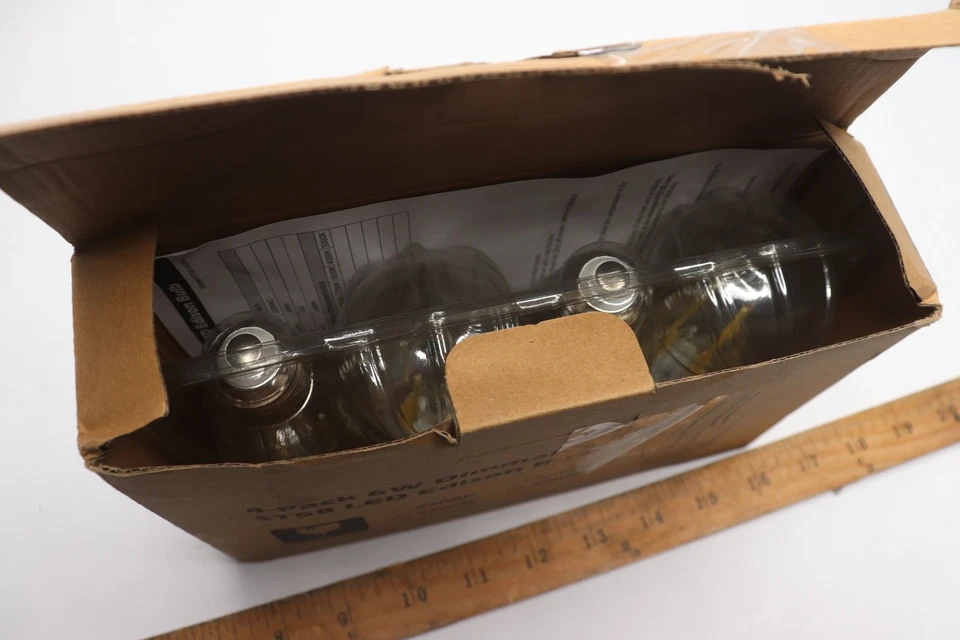 (4-Pk) Max Volador LED Edison Bulbs Non-Dimmable E26 Base ST58 4000K/5000K 6W - Image 3 of 3