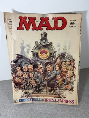 OCT. 1975 MAD MAGAZINE #178 Godfather & Orient Express Alfred E Newman