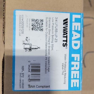 #ad #ad Watts 3 4 LFU5B LP Z3 Brass Water Pressure Reducing Valve Lead Free 10 35 PSI $300.00