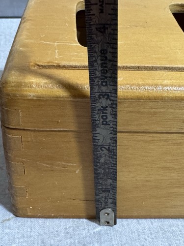 Vintage Holzkiste mit Abschnitten Schmuckkiste Organisation Aufbewahrungsbox - Bild 6 von 8