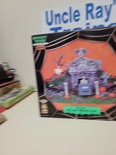 Lemax 84745 Spooky Town Hillside Mausoleum Animated Display( For Parts Or Repair