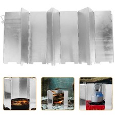 Durable Portable Aluminum Burner Windscreen Foldable for Camping Barbecue
