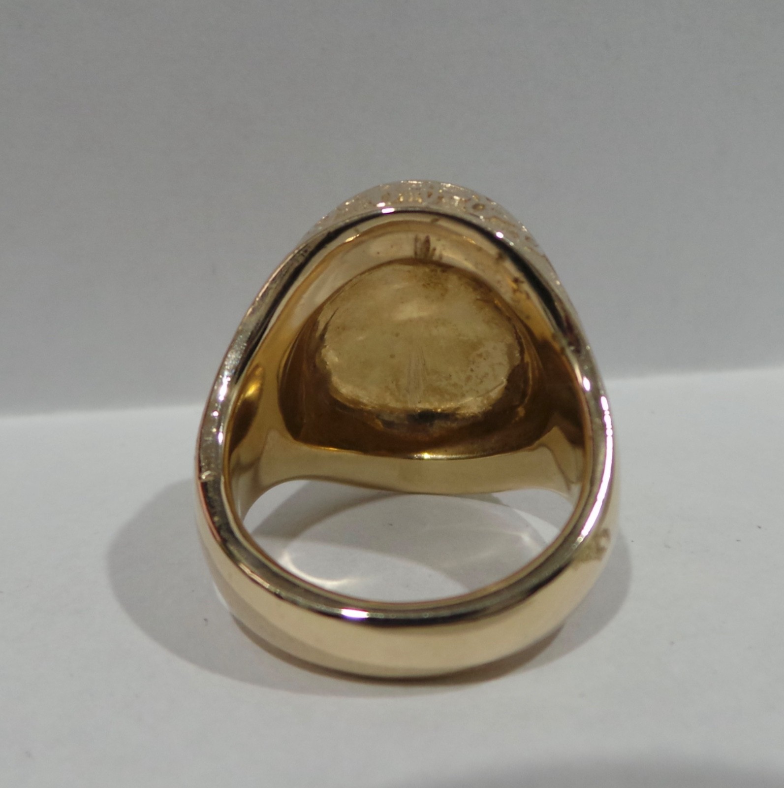 Men's Solid 14k Yellow Gold Ecclesiastical Signet… - image 10