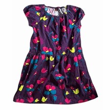 Tea Collection Floral Dress Size 10 Purple Pink Cotton Girls