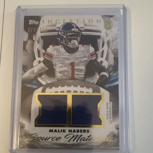 Malik Nabers [Inception] #SM-MN 2024 Topps Inception Source Materials card