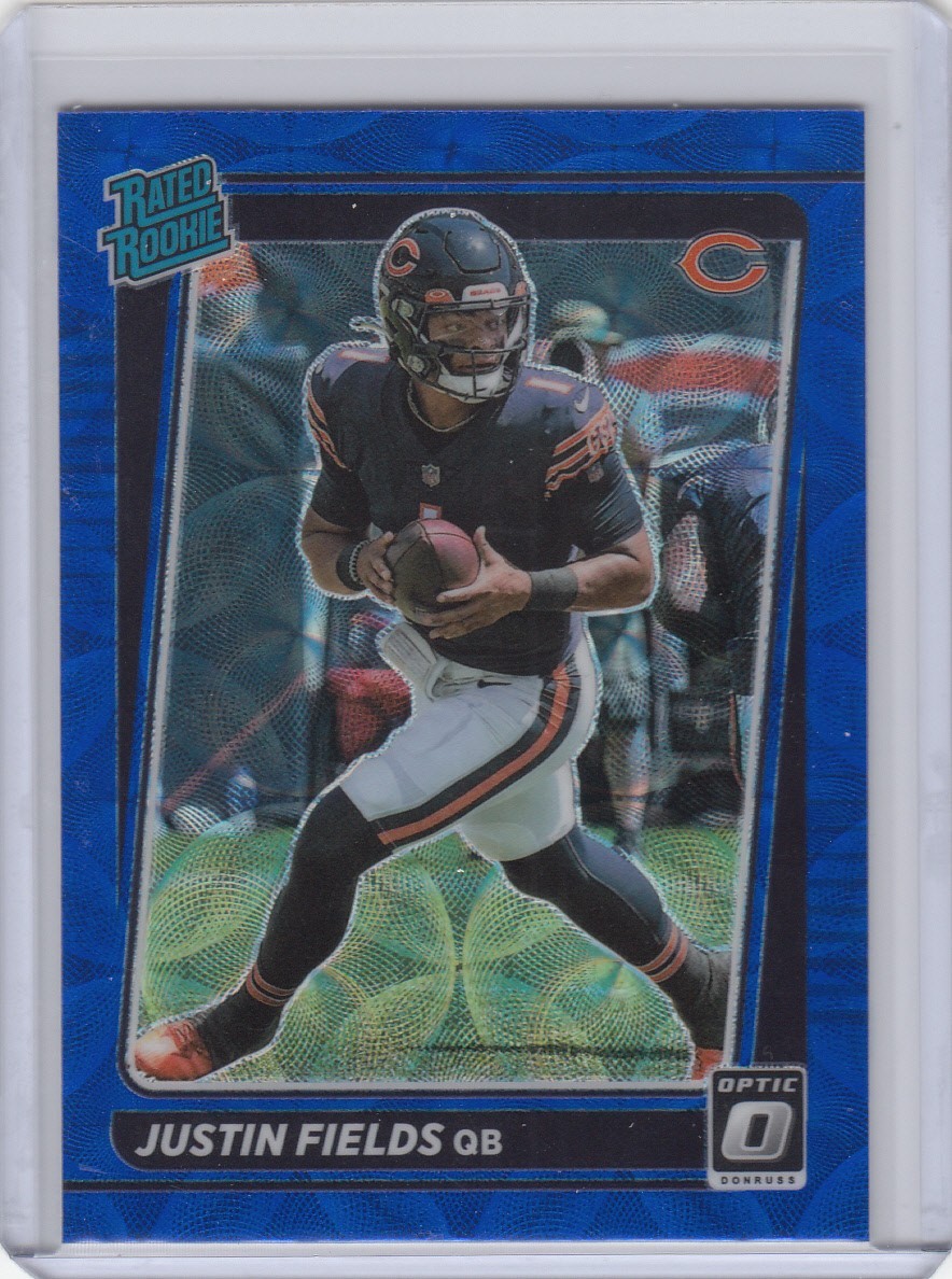 Justin Fields  SP RC ▪ 2021 Optic  BLUE Scope Prizm  Rated Rookie #204  Chiefs