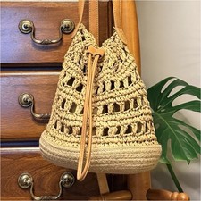 Universal Thread Beige Woven Bucket Drawstrin...