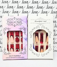 New Set of 2 Spider-Man Press on Nails