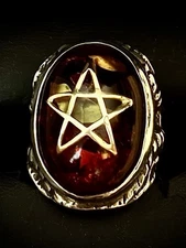 Alex Streeter Cracked Red Angel Heart Ring – Sterling Silver – Limited Edition