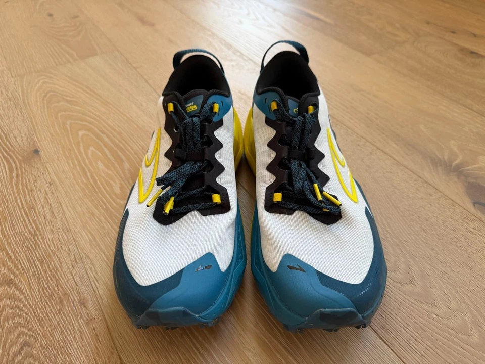 Zapatillas de Trail Running Brooks Caldera 8 (Talla 12 Para Hombre) (Blanco/Azul) - Como Nuevas Foto 2 de 4