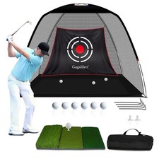 Golf Net: 10x7FT Backyard Driving Real Golf Ball Practice Hitting Training by...