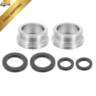 uxcell 2Pcs Faucet Aerator Adapter, M24 Male to M22 Male, 10mm Length, Silver 