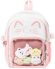 Kawaii Cat Ita Bag, Pin Purse, Display Backpack, w/Insert, Daily Use, Cosplay