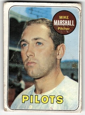 1969 Topps Mike Marshall #17 Seattle Pilots LOW MID GRADE FILLER