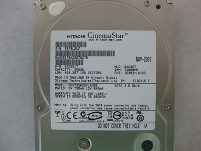 Hitachi 0A33517 CinemaStar 250gb SATA 7200rpm