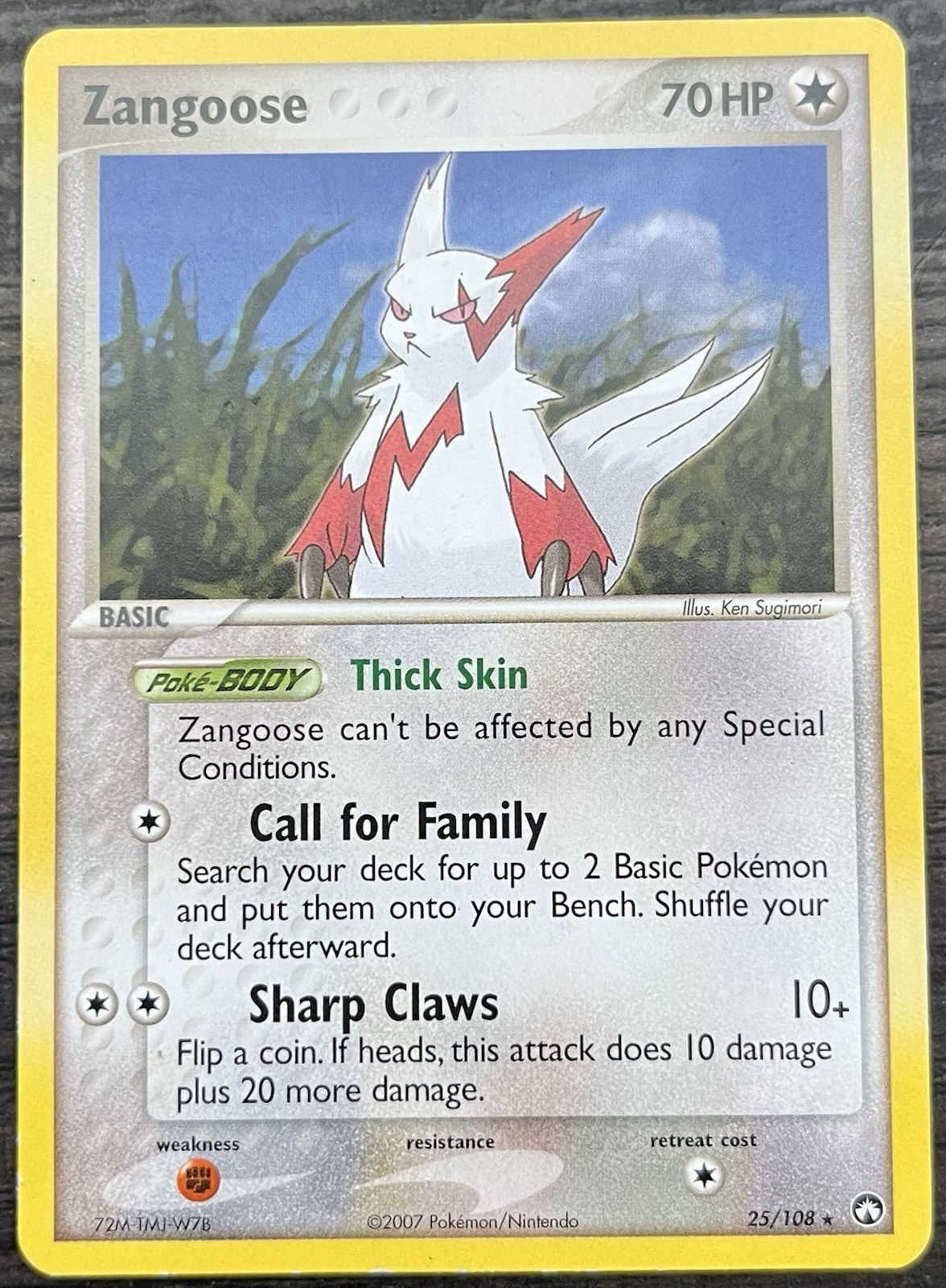 Zangoose 25/108 Pokemon TCG EX Power Keepers Rare Non Holo Light Play LP