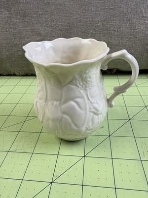 Beleek China Pitcher,  Serenity  Pattern, 8 oz., Made In Ireland, VGC