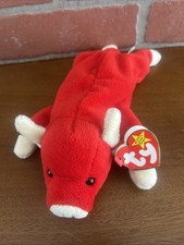 Vtg. Ty Beanie Baby-Snort the Bull-style 4002-DOB 5/15/1995-org tags