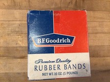 Vintage 1 lb. Box of B.F. Goodrich Premium Quality Rubber Bands Size 10 USA Made