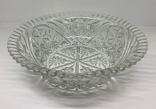 Anchor Hocking Stars and Bars Pressed Glass Serving Bowl 10.75" — listing 2