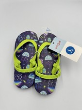 Cat Jack Boy Toddler Ash Slip-On Flip-Flop Sandals Jellyfish Blue Green 9/10