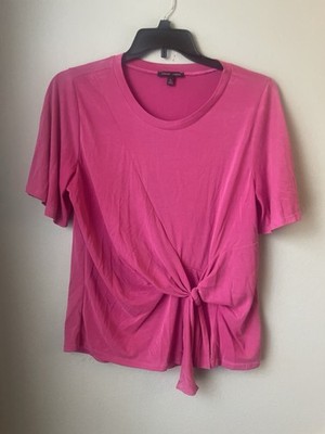 Moa Moa Women s short Sleeve Pink side tie. XL