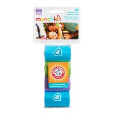 Munchkin  Arm  Hammer  Infant Diaper Bag Refills, Blue, 4 Pack, 48 Bags