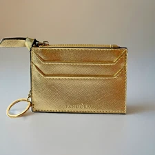 PANDORA Gold Limited Edition Credit Card Key Chain Mini Wallet