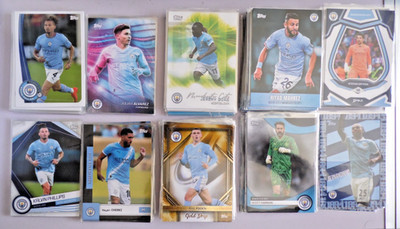 Man City, 137 Karten TEAM SET KONVOLUT, Mixed Seasons, No Doubles, von Topps & Daka