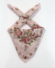 WOMEN HANDKERCHIEF RALPH LAUREN FLORAL Pink Woven COTTON POCKET SQUARE 20  